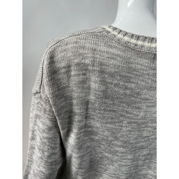 Blizzard Bay Christmas Sweater Blinking Skating Penguin XL Grey Holiday Acrylic - Picture 6 of 16